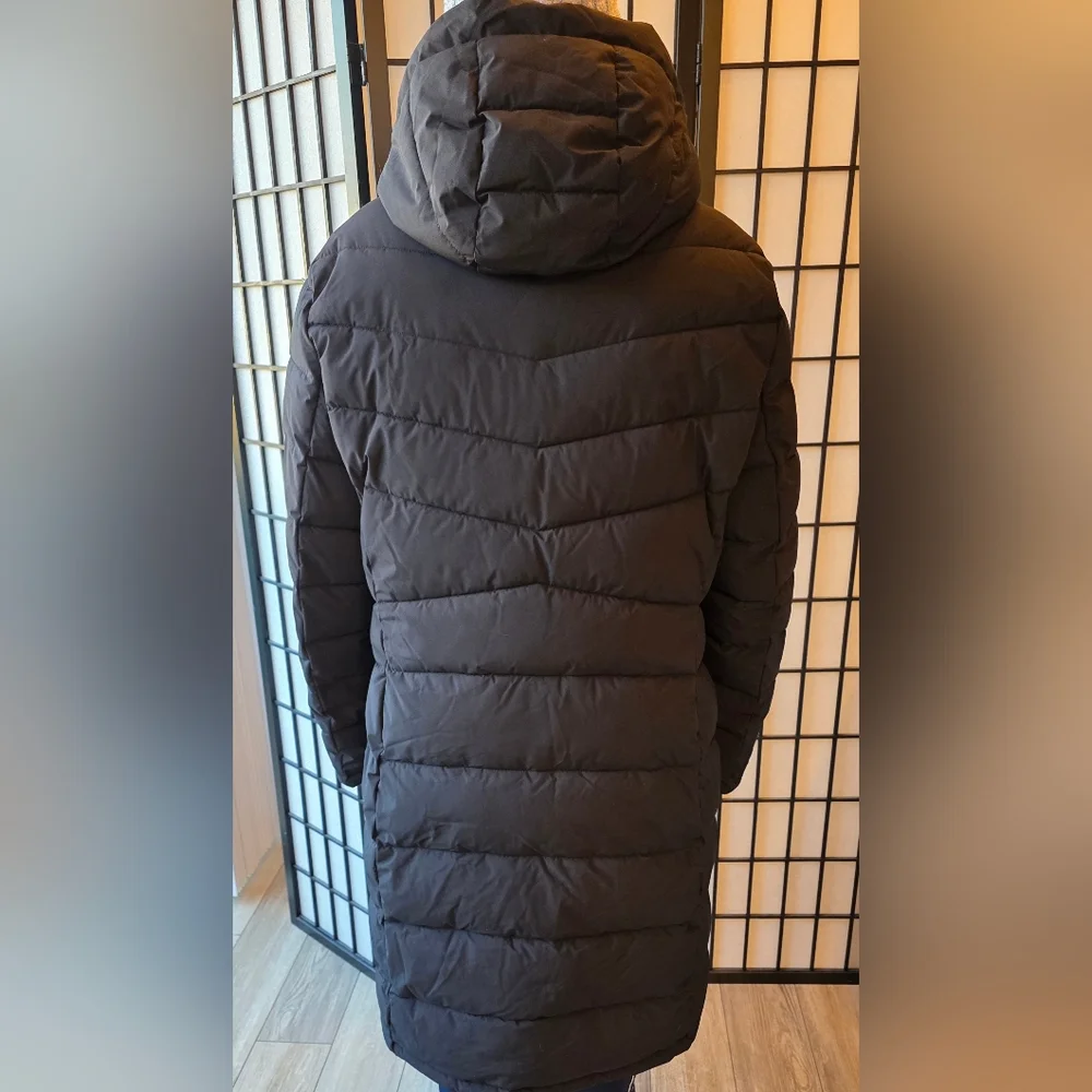 NWT Calvin Klein Women's Black Hooded Puffer Coat - Picture 8 of 10